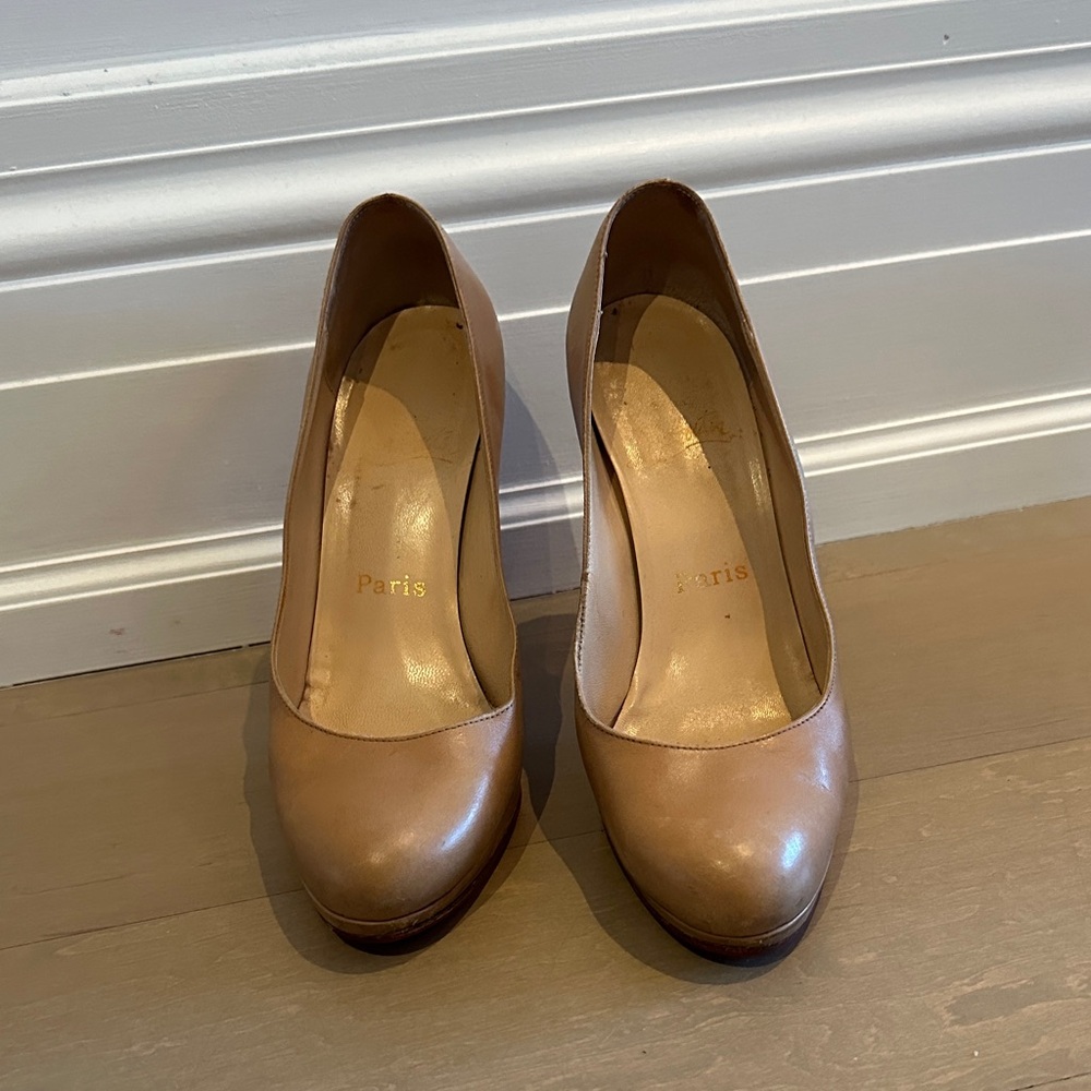 Christian Louboutin Tan Heels